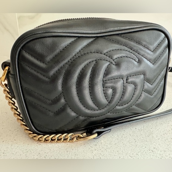 GUCCI GG MARMONT MINI SHOULDER BAG BLACK - Picture 2 of 10